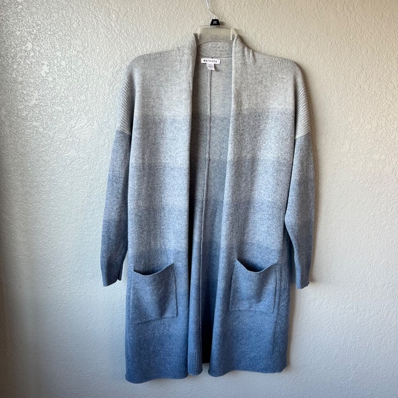 Athleta Ombré Spirit Wool Cashmere Blend Wrap Open Front Cardigan - Picture 4 of 12